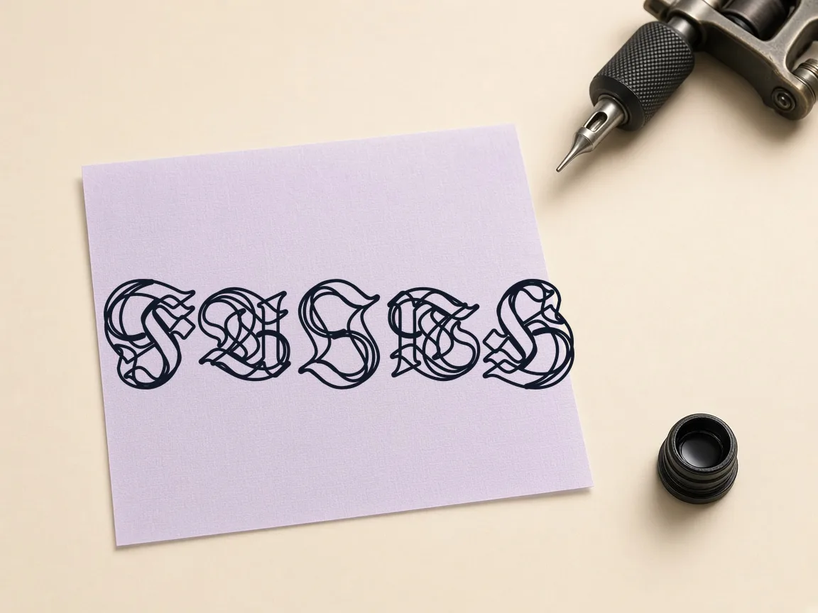 Ambigram tattoo stencil